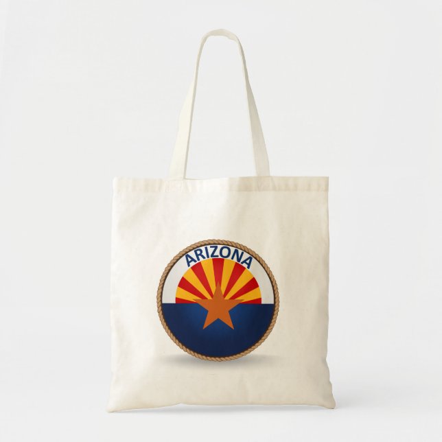 Delstaten Arizona Flagga Seal Tote Bag Tygkasse (Framsidan)