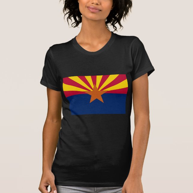 Delstaten Arizona Flagga T-shirt (Framsida)