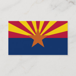 Delstaten Arizona Flagga Visitkort