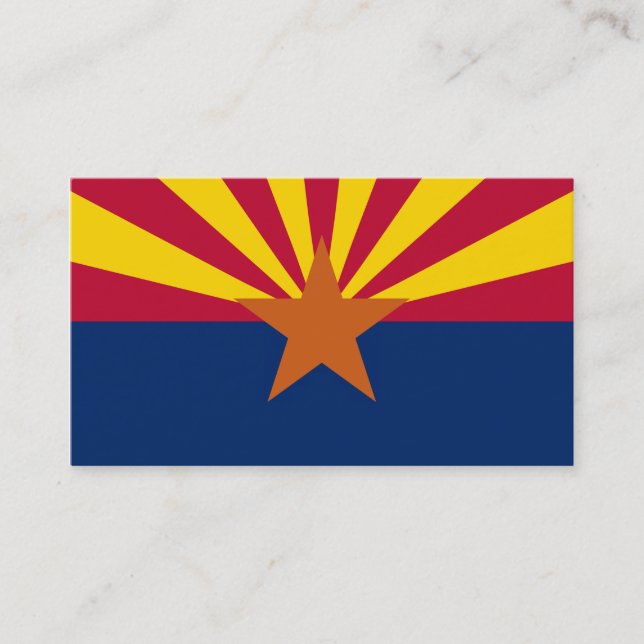 Delstaten Arizona Flagga Visitkort (Framsida)
