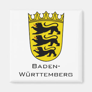 Delstaten Baden-Württemberg Stor Vapen Konst Magnet