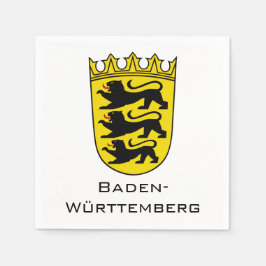 Delstaten Baden-Württembergs stora vapensköld kons Pappersservett