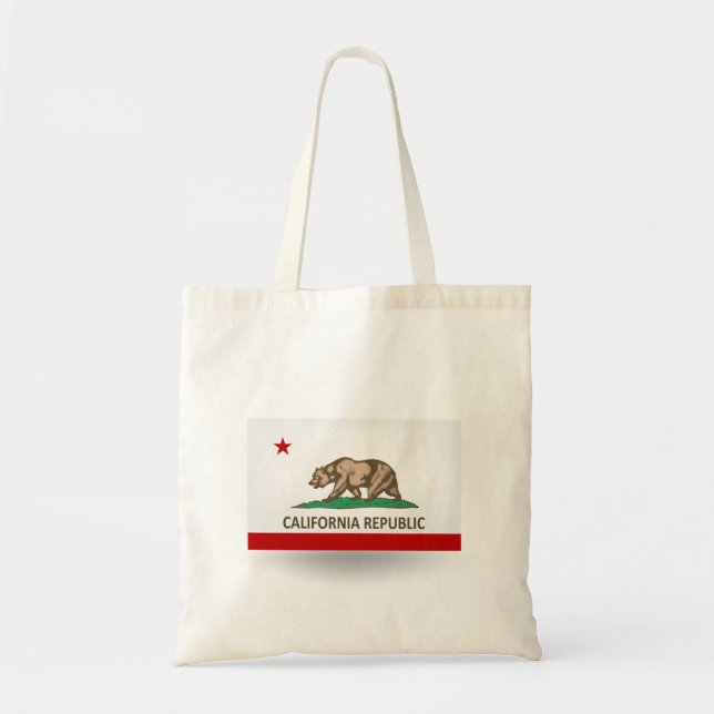 Delstaten California Flagga Tote Bag Tygkasse (Framsidan)