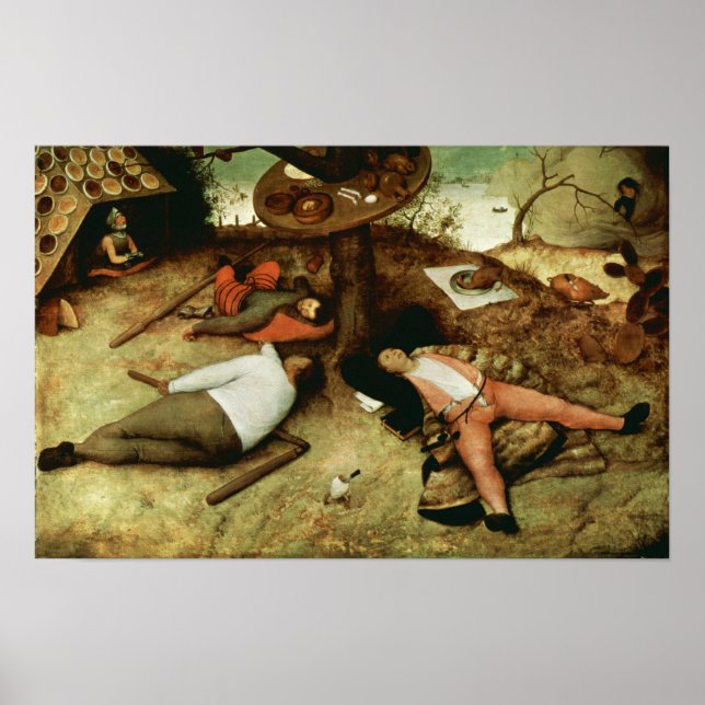 Delstaten Cockaigne av Pieter Bruegel den äldre Poster (Framsidan)