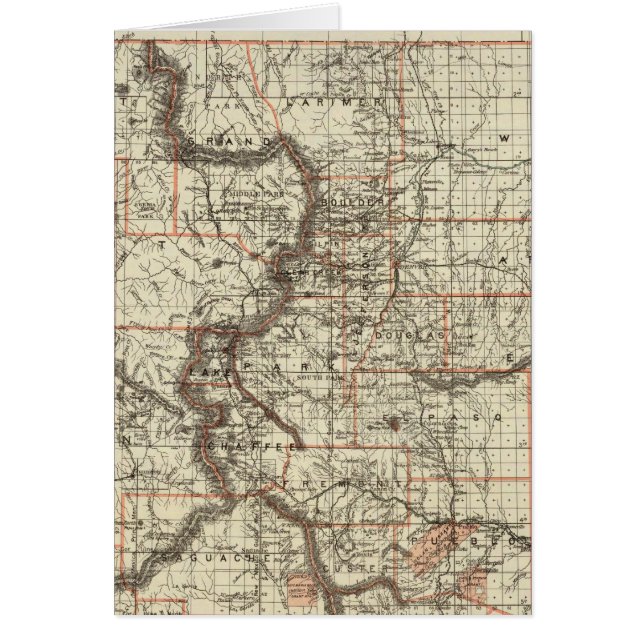 Delstaten Colorado Hälsningskort (Framsidan)