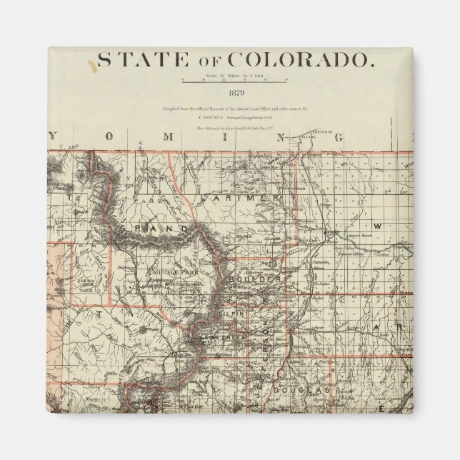 delstaten Colorado Magnet (Framsidan)