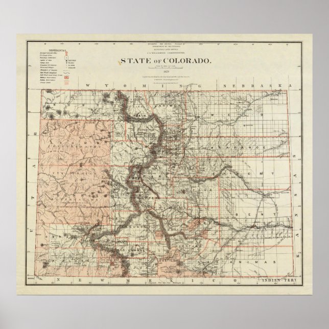 delstaten Colorado Poster (Framsidan)