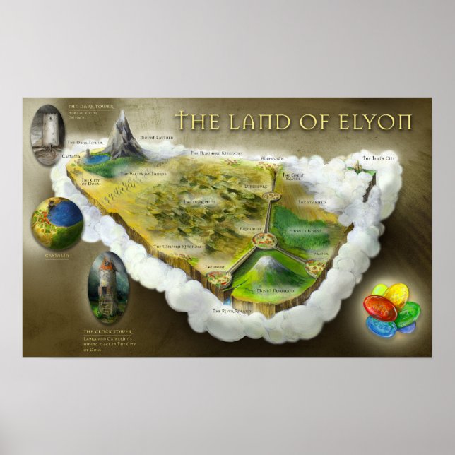 Delstaten Elyon | KARTA POSTER (Framsidan)