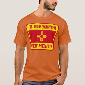 Delstaten Enchantment New mexico Retro Flagga Badg T Shirt
