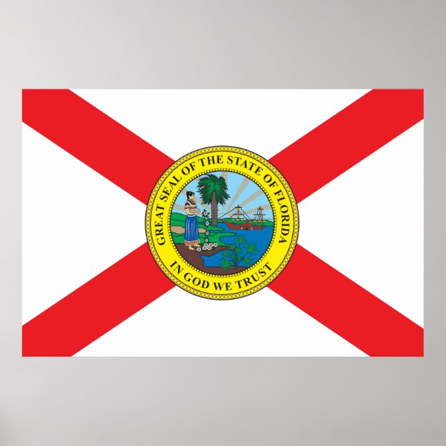 delstaten Florida flagga Poster (Framsidan)