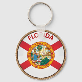 delstaten Florida Flagga Seal Nyckelring