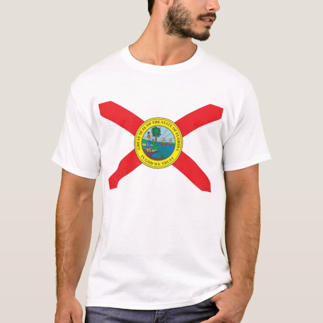 delstaten Florida flagga T-shirt (Framsida)