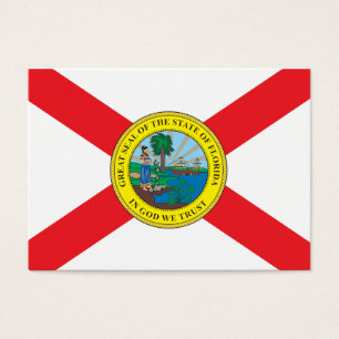 delstaten Florida flagga Visitkort