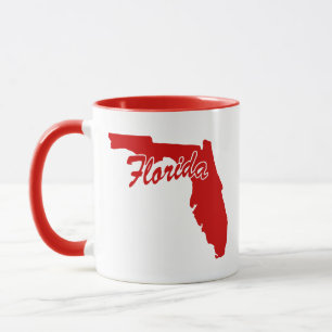 delstaten Florida Shape Red Mugg