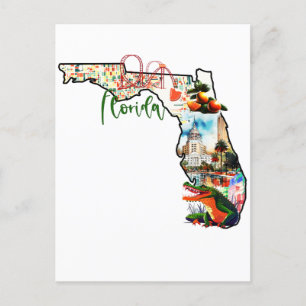 delstaten Florida Vykort