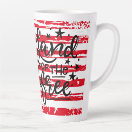 Delstaten Fritt USA flagga/Latte Mugg