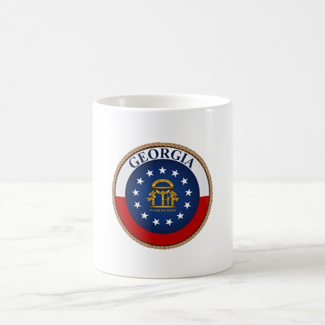 delstaten Georgia Flagga Seal Kaffemugg (Center)
