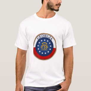 delstaten Georgia Flagga Seal T-Shirt
