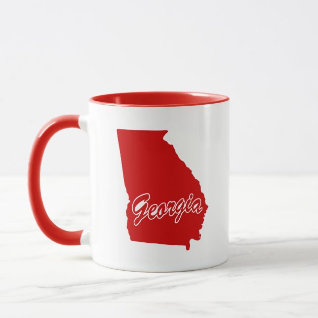 delstaten Georgia Shape Red Mugg (Vänster)