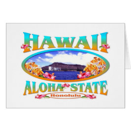 delstaten Hawaii Aloha Hälsningskort
