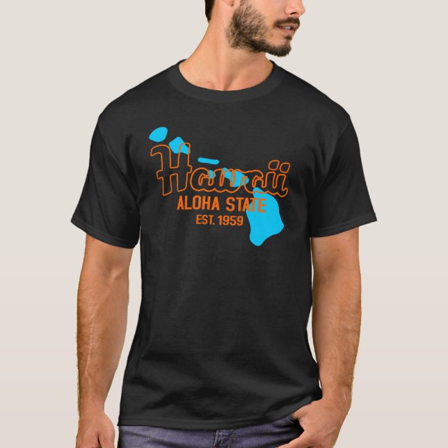 delstaten Hawaii Aloha T Shirt (Framsida)