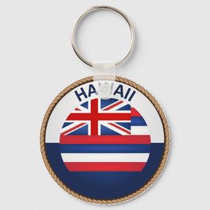 delstaten Hawaii Flagga Seal Keychain Nyckelring