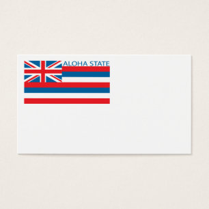 delstaten Hawaii flagga Visitkort