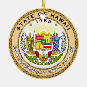 delstaten Hawaii Julgransprydnad Keramik