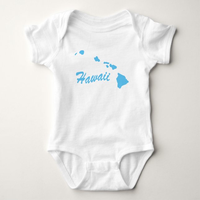 delstaten Hawaii Shape Baby Bodykosti T Shirt (Framsida)