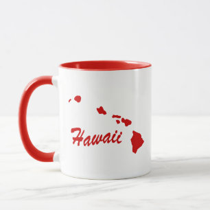 delstaten Hawaii Shape Red Mugg