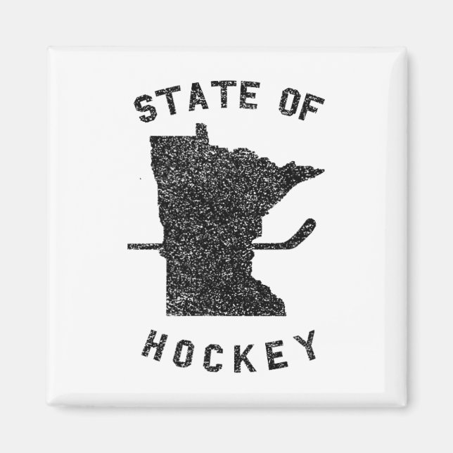 delstaten Hockey Minnesota Magnet (Framsidan)