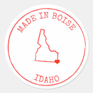 Delstaten Idaho/Adress/Business/Bröllop Anpassning Runt Klistermärke