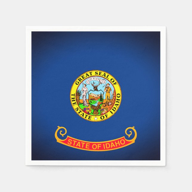 Delstaten Idaho Flagga Pappra Party Napkins Pappersservett (Framsidan)