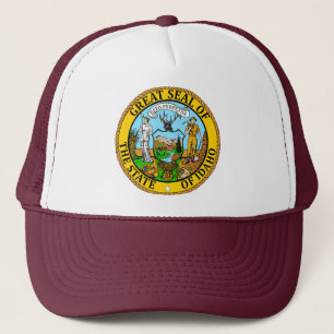 Delstaten Idaho Flagga Seal Truckerkeps