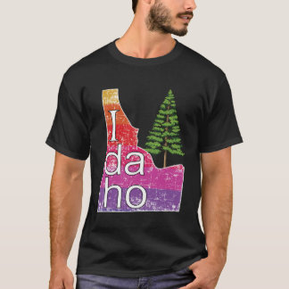Delstaten Idaho med Träd T Shirt