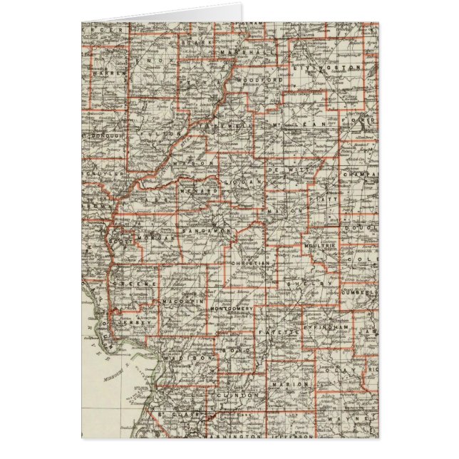 Delstaten Illinois Hälsningskort (Framsidan)