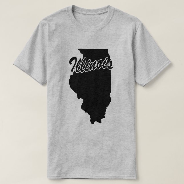 delstaten Illinois Shape T-shirt (Design framsida)