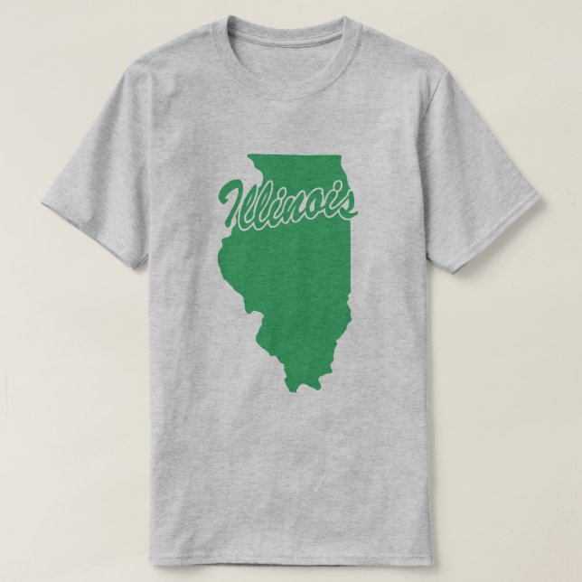 delstaten Illinois Shape T-shirt (Design framsida)