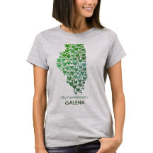 delstaten Illinois Silhouette Hearts & Hometown