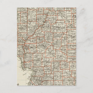 delstaten Illinois Vykort