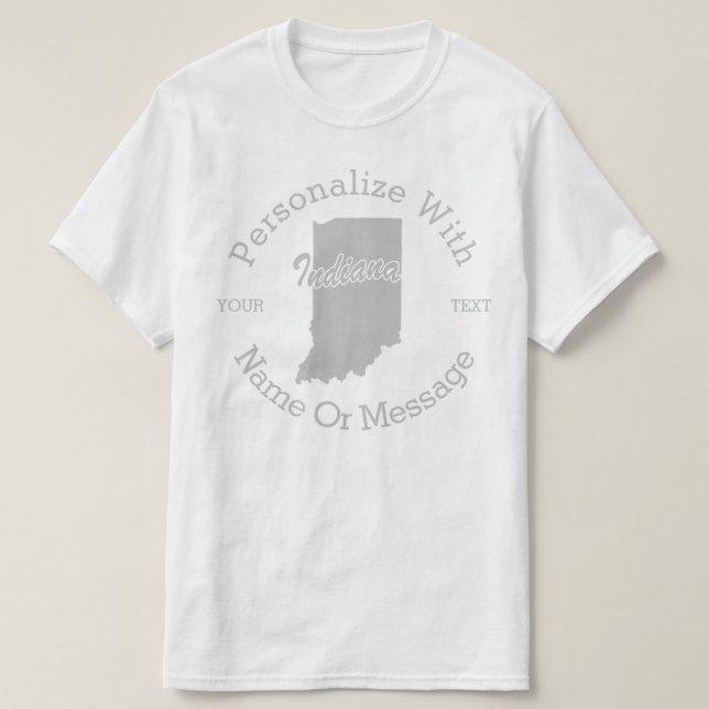 Delstaten Indiana PERSONLIG T-shirt (Design framsida)