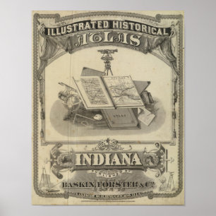 Delstaten Indiana Poster