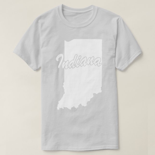 Delstaten Indiana Shape T-shirt (Design framsida)