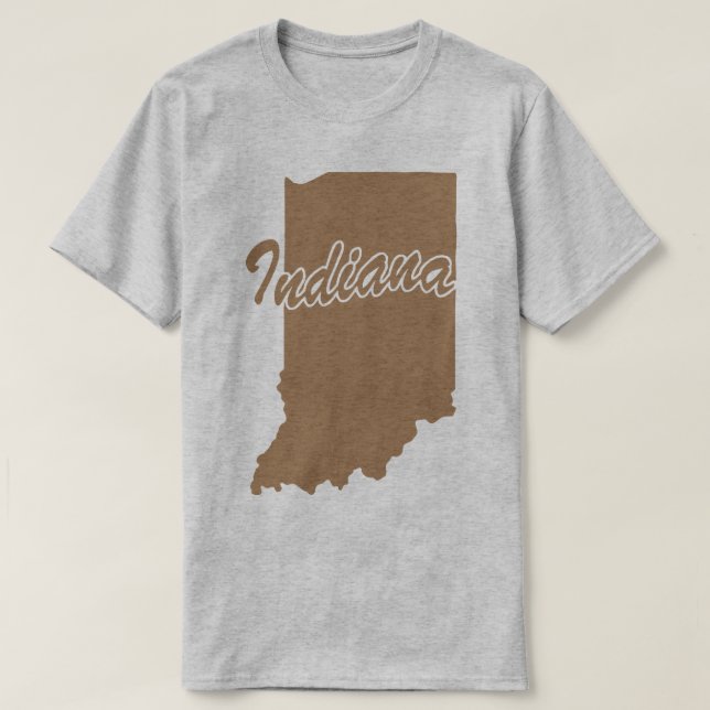 Delstaten Indiana Shape T-shirt (Design framsida)
