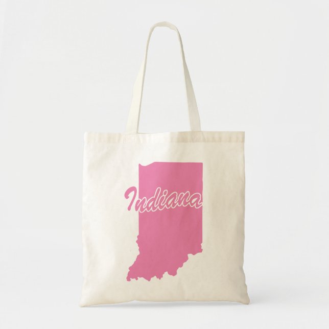 Delstaten Indiana Shape Tote Bag Tygkasse (Framsidan)
