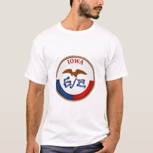 Delstaten Iowa Flagga Seal T-Shirt