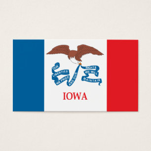 Delstaten Iowa flagga Visitkort