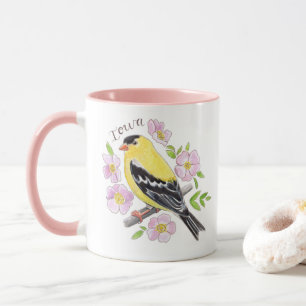 Delstaten Iowa Mugg - Statsfåglar och blommor