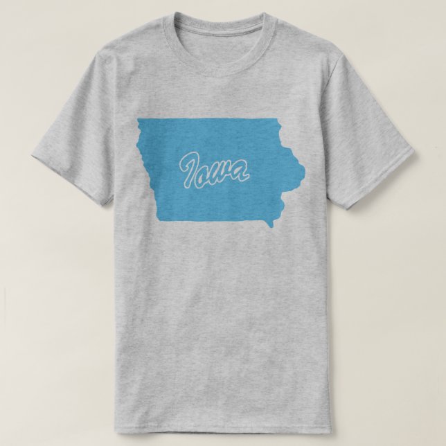 Delstaten Iowa Shape T-shirt (Design framsida)