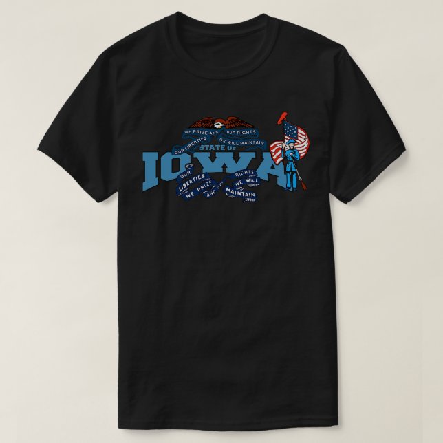Delstaten Iowa T Shirt (Design framsida)